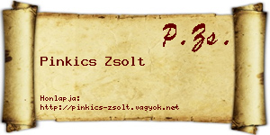 Pinkics Zsolt névjegykártya